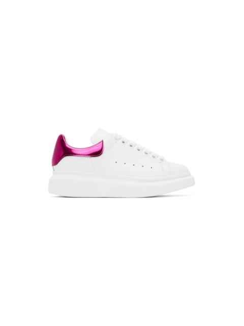 Alexander McQueen White & Pink Oversized Low-Top Sneakers