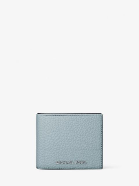 MICHAEL KORS Hudson Pebbled Leather Billfold Wallet