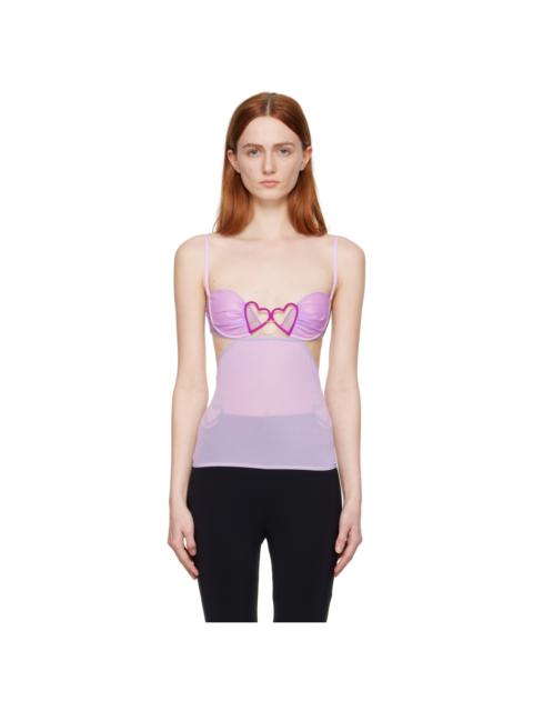 NENSI DOJAKA SSENSE Exclusive Purple Heart Camisole