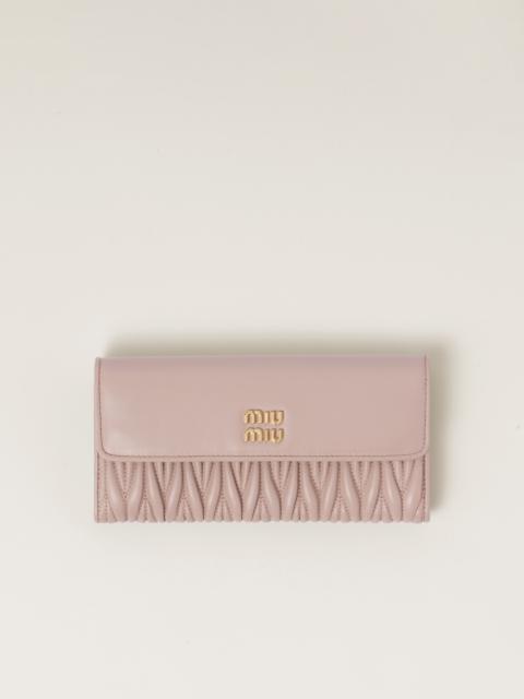 Miu Miu Large matelassé nappa leather wallet