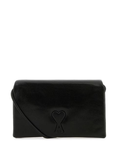 AMI Paris Black leather Voulez-Vous wallet