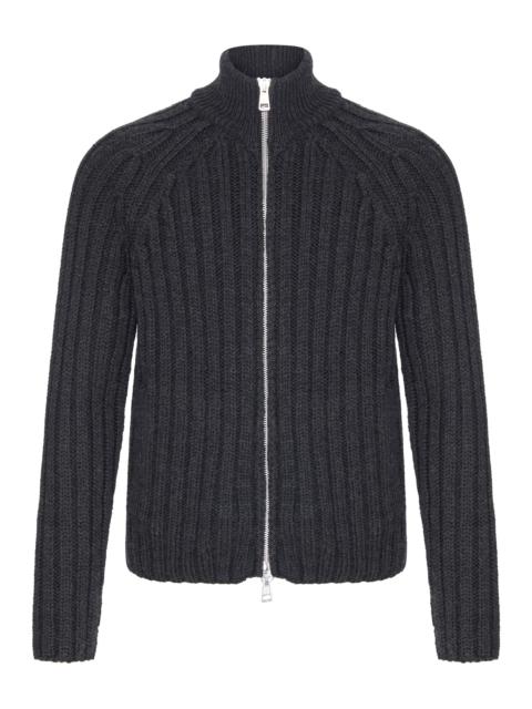 Our Legacy RIBBED MERINO WOOL ZIP-UP CARDIGAN
