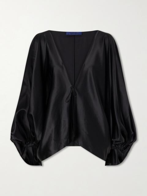 SHARON WAUCHOB Draped Silk Blouson Jacket