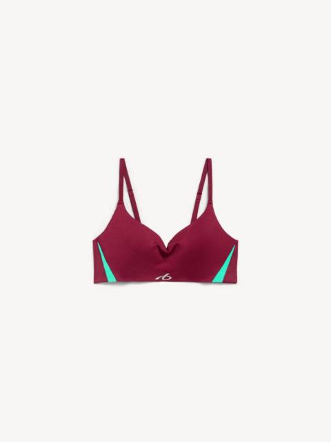 BALENCIAGA Women's Techwear Bra Top in Burgundy/aqua