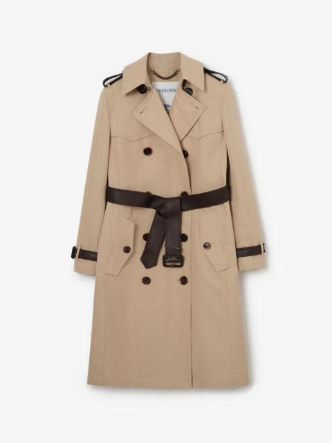 Burberry Long Silk Cotton Foxfield Trench Coat