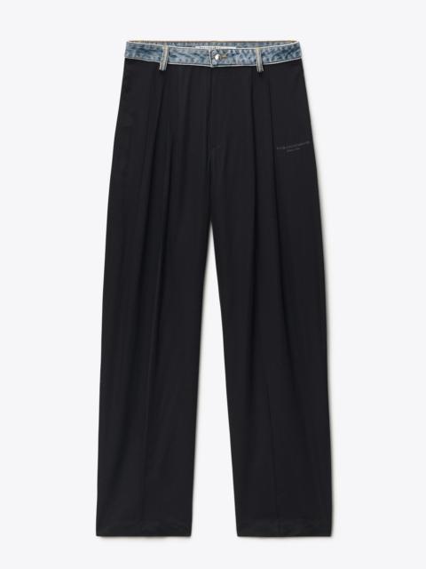 Alexander Wang DENIM WAISTBAND MID-RISE PANT