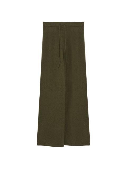 knitted wide-leg trousers
