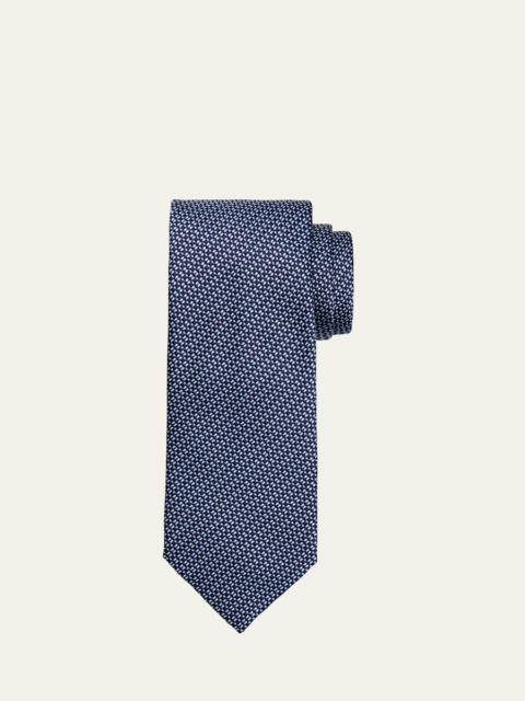 Brioni Men's Micro-Jacquard Silk and Cotton Tie