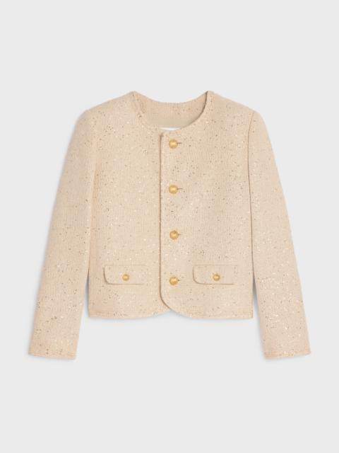 CELINE chelsea jacket in sequin silk tweed