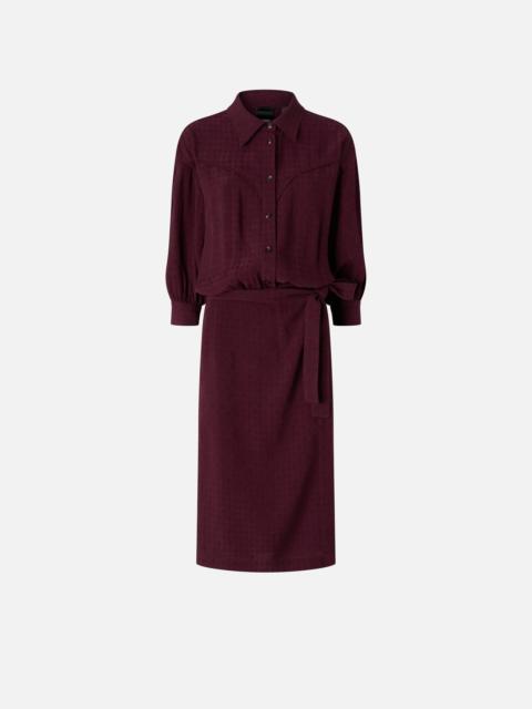 PINKO MIDI DRESS WITH SHIRT-STYLE TOP AND BELT