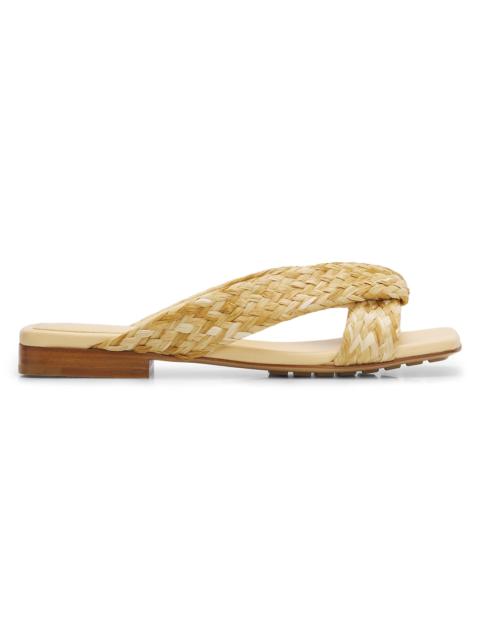 Bottega Veneta Women's Riva​ Raffia Sandals - Macadamia