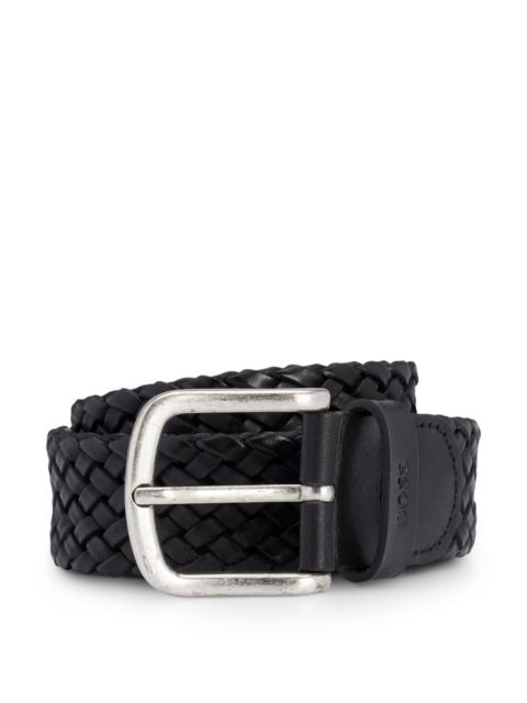 BOSS WOVEN LEATHER BELT
