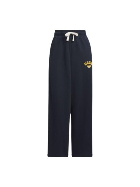adidas (WMNS) adidas Collegiate Wide Leg Sweat Pants 'Black' JD6371