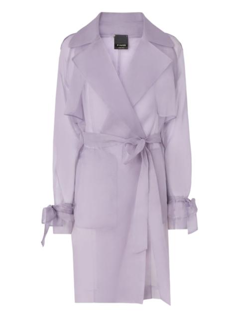 PINKO tie-detail belted coat