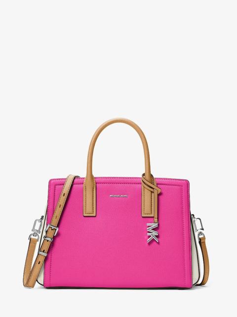 MICHAEL KORS Laila Medium Color-Block Leather Satchel