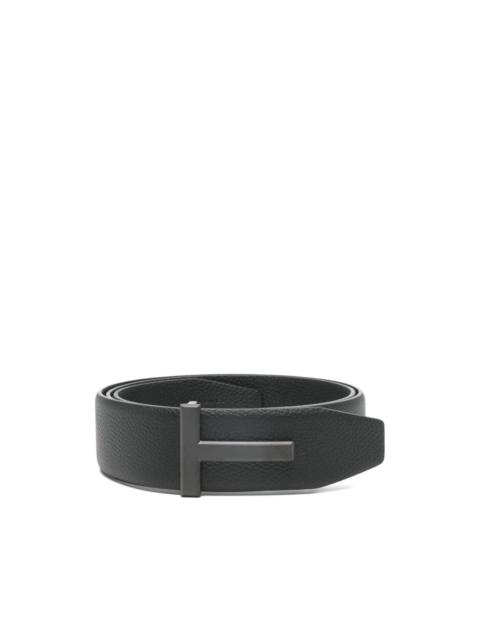 TOM FORD grained-leather logo-buckle belt
