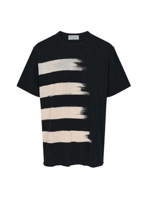Yohji Yamamoto Brushstroke Print Short Sleeve Tee