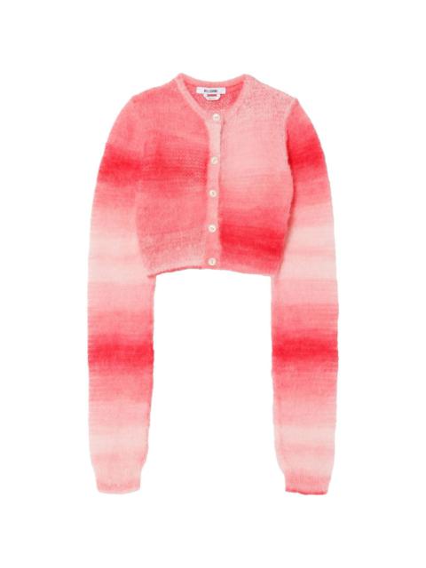 gradient-effect cropped cardigan