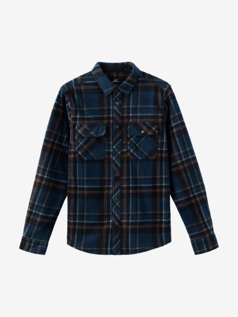 O'Neill Glacier Plaid Superfleece Standard Fit Long Sleeve Shirt