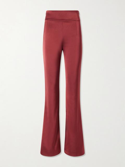 GALVAN Satin Flared Pants