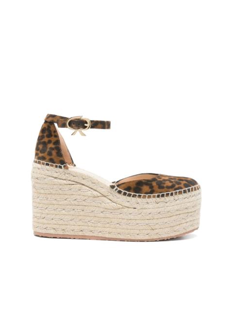 Gianvito Rossi 110mm leopard-print espadrilles