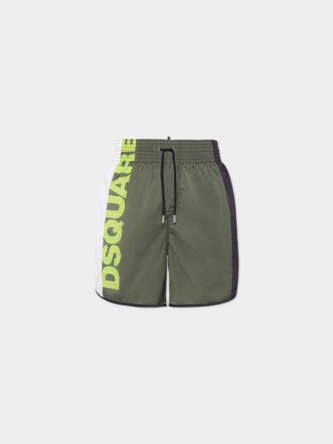 DSQUARED2 DSQUARED2 LOGO COLOUR-BLOCK MIDI SWIM BOXER