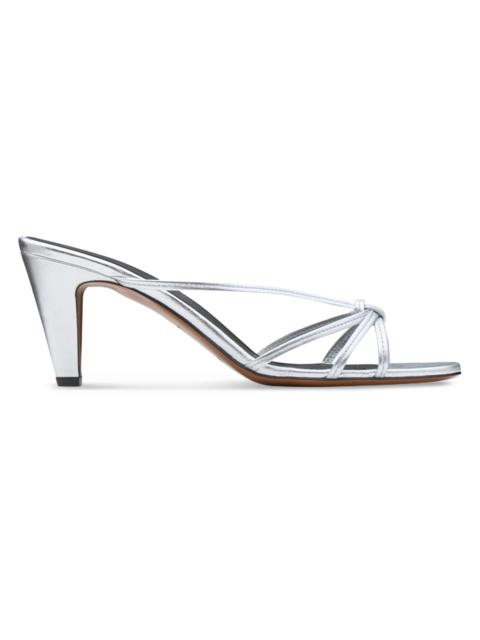 NEOUS Women's Motha 65MM Metallic Leather Sandals - Silver
