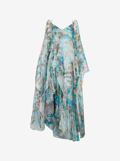 Roberto Cavalli Mermaid Print Long Dress