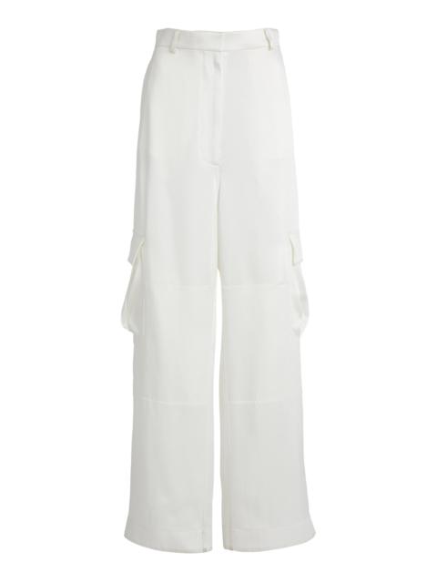 Stella McCartney Mixed Poplin Satin Trouser neutral