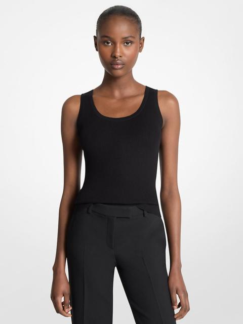 MICHAEL KORS COLLECTION Bette Cashmere Scoopneck Tank Top