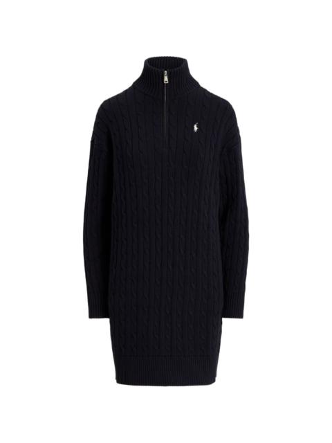 Polo Ralph Lauren cable-knit zip-neck mini dress