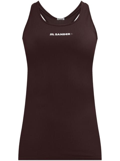 Jil Sander logo-embroidered tank top