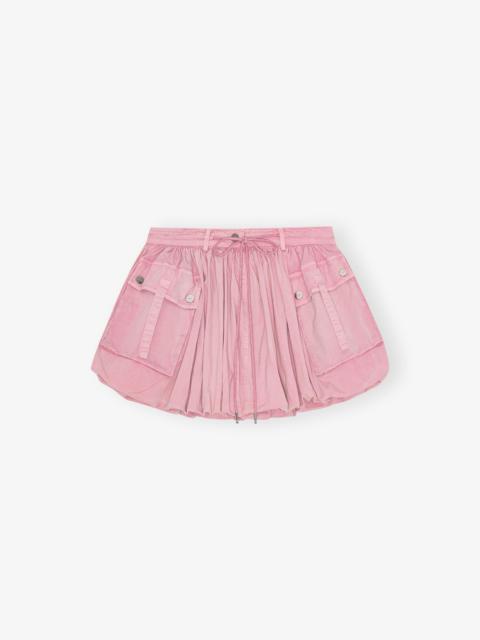 GANNI PINK WASHED MINI BUBBLE SKIRT