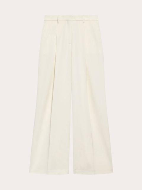 Theory Admiral Crepe Pleated Wide-Leg Trousers