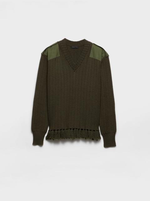 Prada Fringed wool sweater