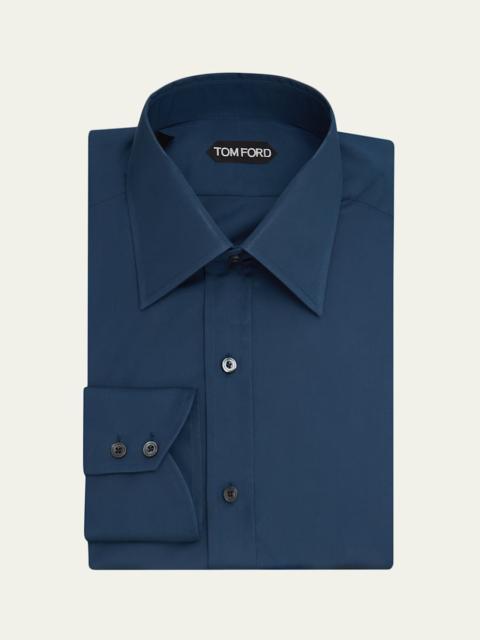 TOM FORD Men's Giza Cotton Poplin Solid Dress Shirt