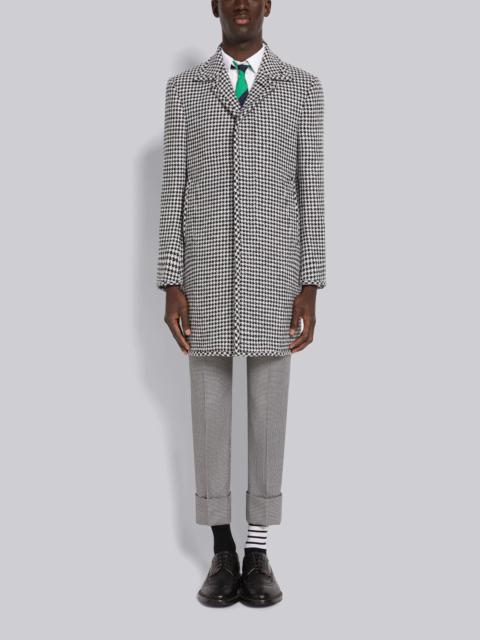 Houndstooth Cashmere Boucle Bal Collar Overcoat