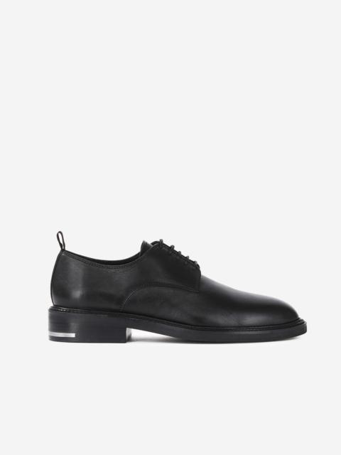 The Kooples BLACK LEATHER LACE-UP SHOES