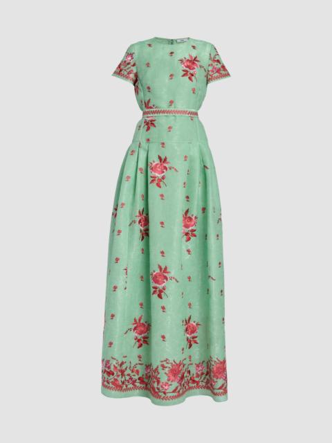 Erdem EMBROIDERED ORGANZA DROP WAIST GOWN