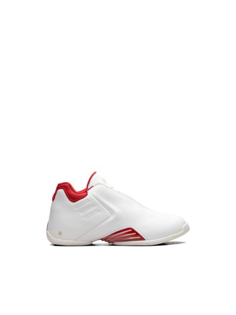 adidas red-trim sneakers