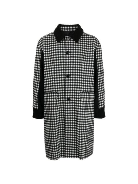 UNDERCOVER check-print single-breasted coat