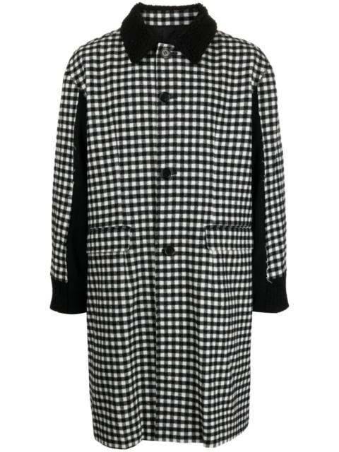 UNDERCOVER check-print single-breasted coat