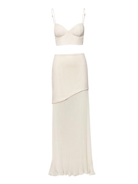 BAOBAB Roma Pleated Maxi Skirt white