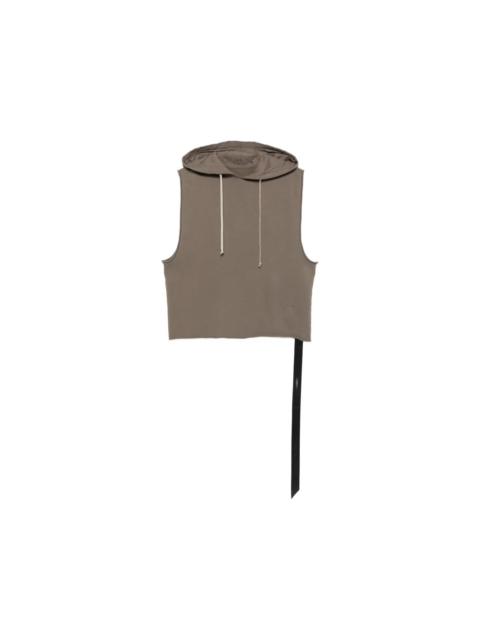 Rick Owens DRKSHDW KNIT SWEAT TOP - HOODED TUNIC DUST