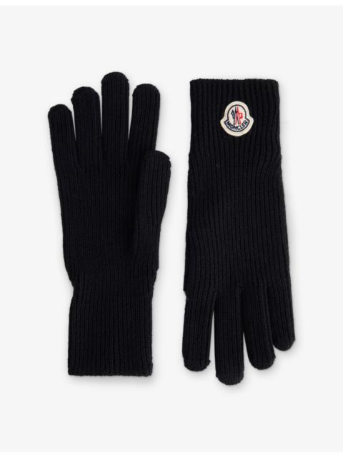 Moncler Brand-Patch Ribbed Wool Gloves