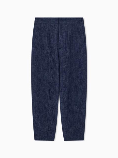 GIORGIO ARMANI TROUSER SOFT REGULAR FIT FROISSÈ WOOL SILK CASHMERE