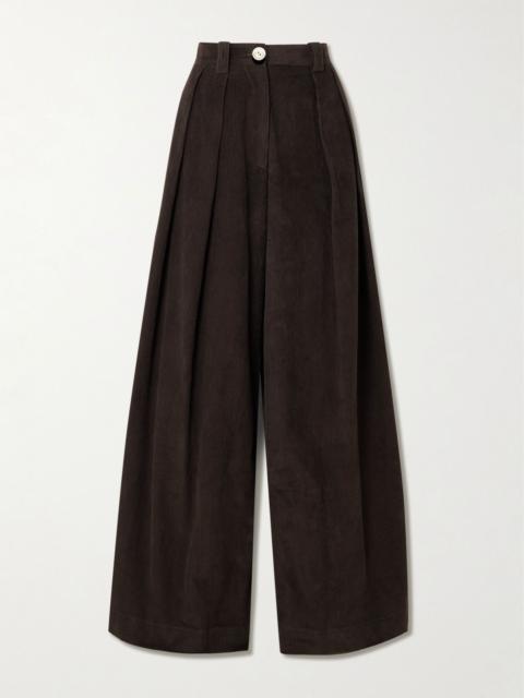 S.S.DALEY Eilidh cotton-corduroy wide-leg pants Dark brown