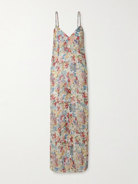 KHAITE Taja Floral-print Silk-chiffon Dress