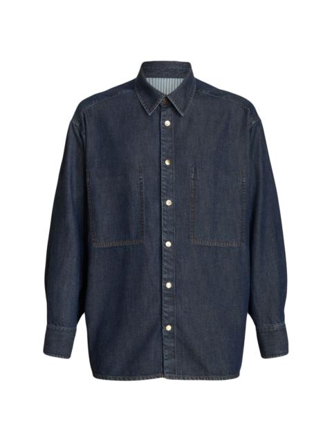 button-up denim overshirt