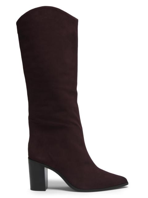 SCHUTZ Women's Maryana 85MM Suede Knee-High Boots - Dark Chocolate